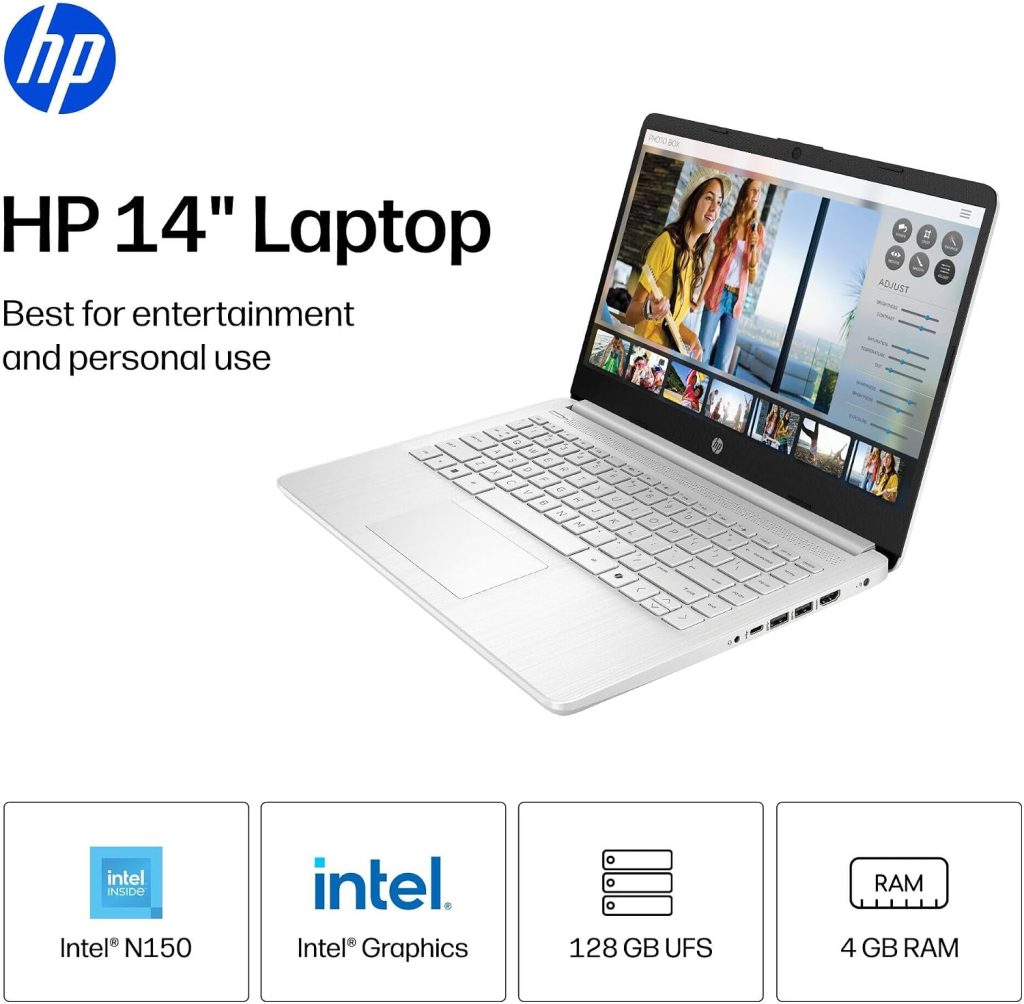 HP 2027 Essential Laptop, Intel Processor, 128GB Storage, Windows 11