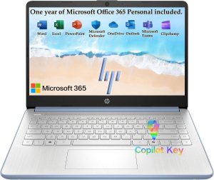HP 2027 Everyday Laptop, Intel CPU, 128GB Storage, Copilot AI, Office 365
