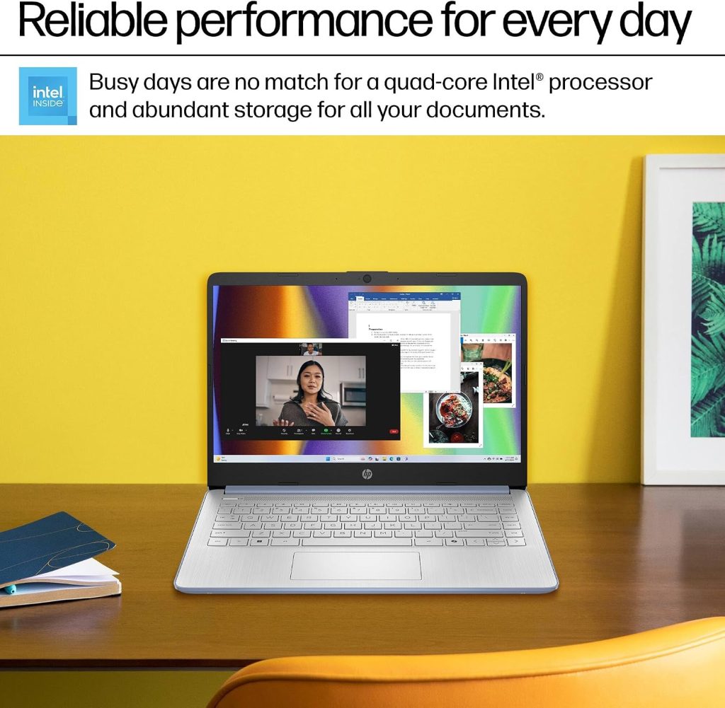 HP 2027 Everyday Laptop, Intel CPU, 128GB Storage, Copilot AI, Office 365