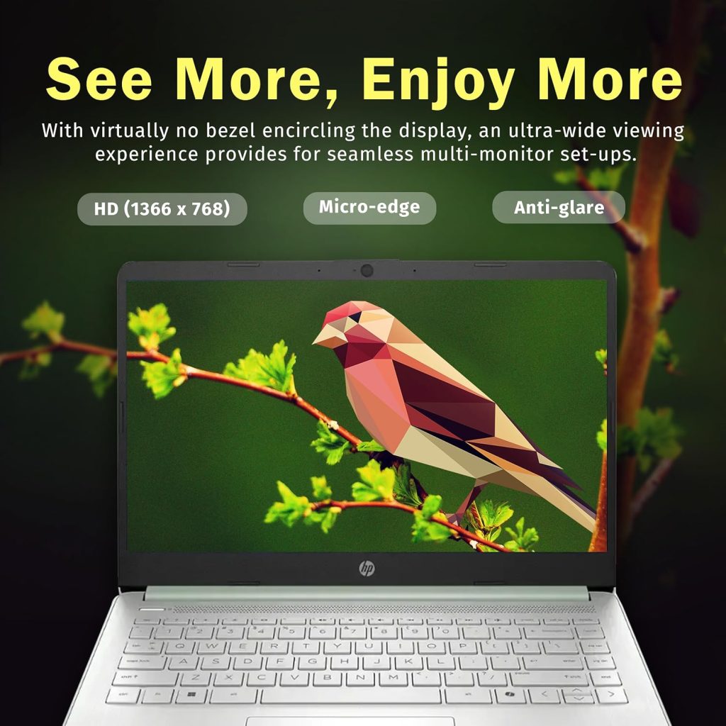 HP Stream 14″ HD Laptop, Intel Processor N150, 4GB RAM, 128GB UFS, Intel Graphics, Copilot, Fast Charge, Wi-Fi 6, Windows 11 S, Green (Renewed)