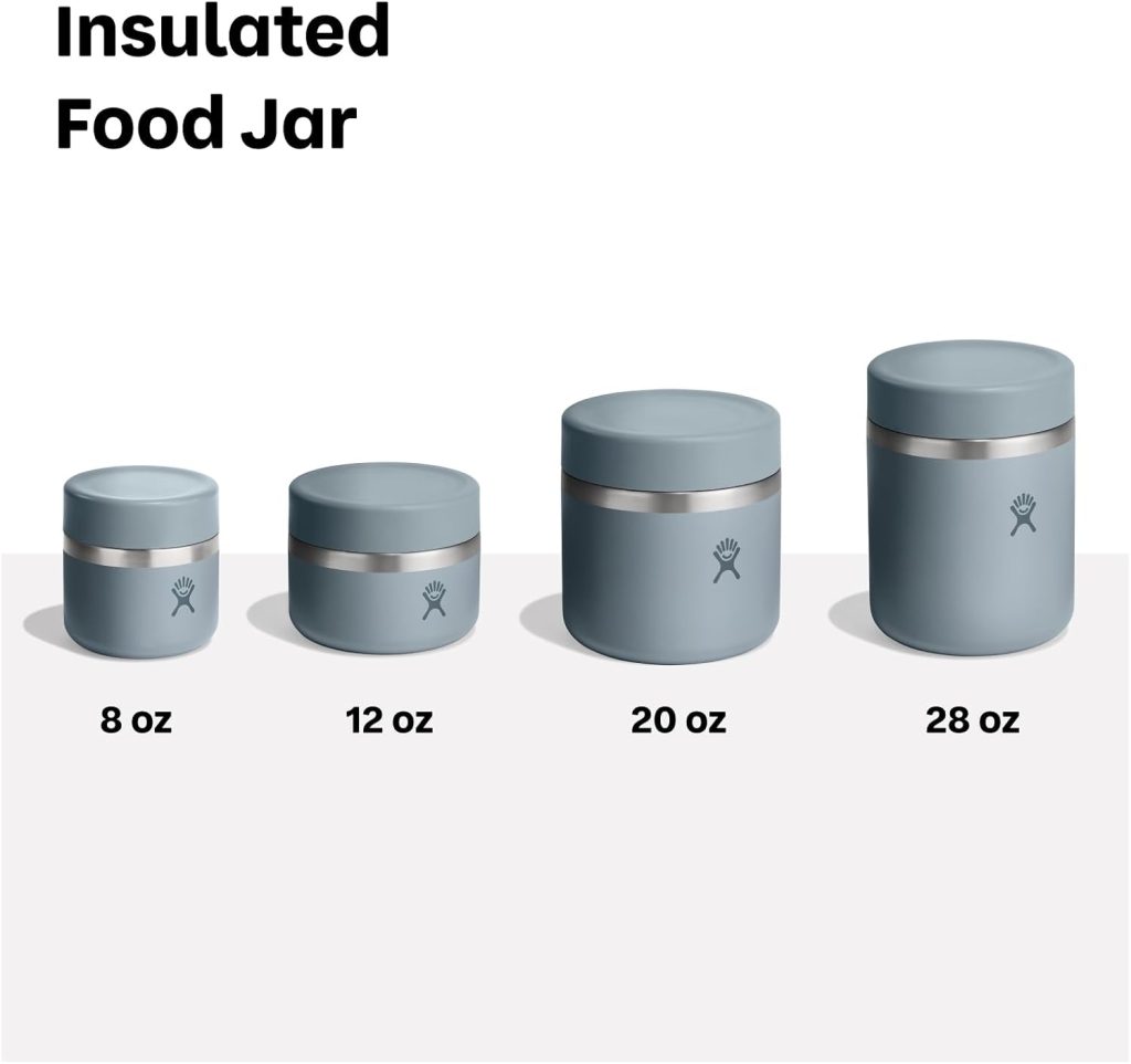 Hydro Flask Food Jar – Insulated Stainless Steel, Snack Travel Container for Hot Food, Lunch, & Soup 12 Oz Deep Teal