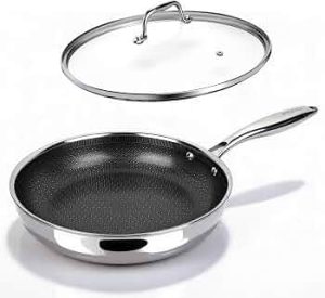 imarku 12 Inch Non Stick Frying Pan with Lid, PFOA Free Ceramic-Coated
