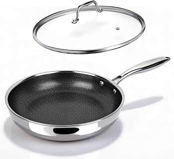 imarku 12 Inch Non Stick Frying Pan with Lid, PFOA Free Ceramic-Coated