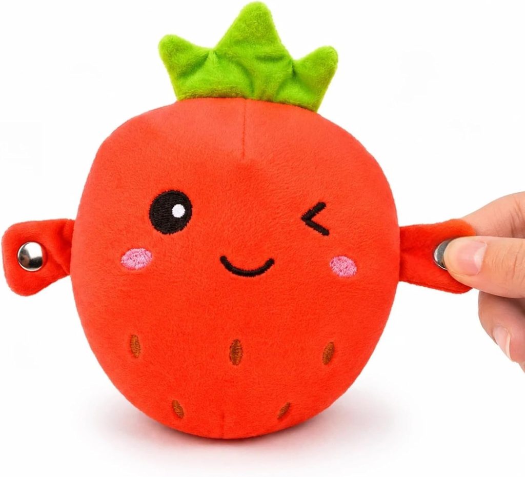 Interactive Strawberry Fruit Sensory Musical Toy, Touch Activated Music Plush Toy with Magic Sound Play, Soft Interactive Plush for Friends, Couples