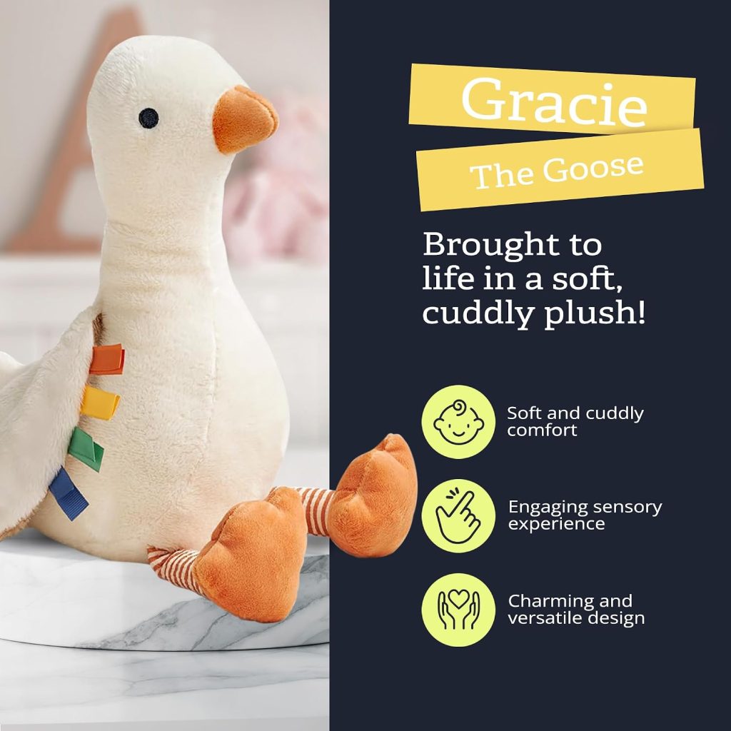 Itzy Ritzy Snuggles Plush Toy, Soft Stuffed Animal for All Ages (Goose)