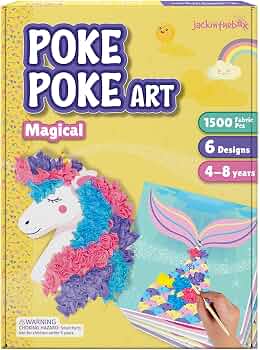 Jackinthebox Poke Art Magical Flower Pressing Craft Kit for Girls, Ages 4-8