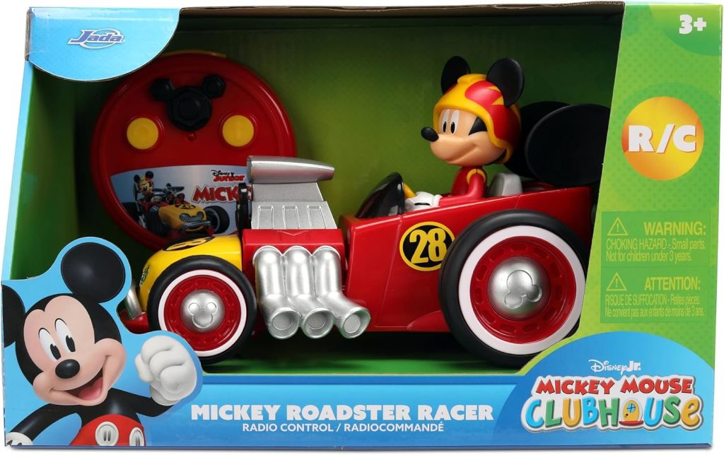 Jada Toys Disney Mickey Roadster Racer RC Vehicle, Red (98038)