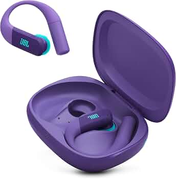 JBL Endurance Peak 4-Wireless Noise Cancelling Sport Earbuds (Purple/Teal)