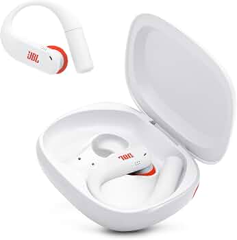 JBL Endurance Peak 4-Wireless Noise Cancelling Sport Earbuds (White/Orange)