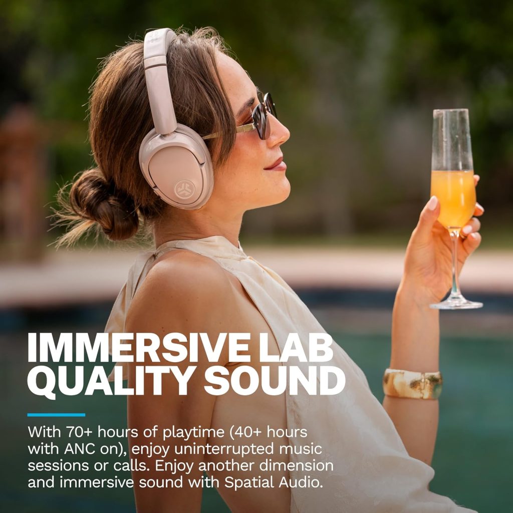 JLab JBuds Lux ANC Jelle Wireless Over-Ear Headphones, Gold Digger