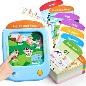 JoyCat Kids Learning Tablet, 156-Page Talking Phonics Flash Cards