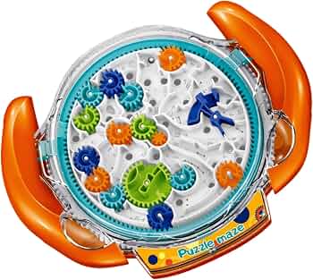 JRD&BS WINL The Ultimate Mind Puzzles for Ages 8-10 Challenge 3D Maze Game Brain Teaser Puzzles Toys for Children Teens and Adult Fun Travel Game for Kids Toys Labyrinth Game Marble Maze (Orange)