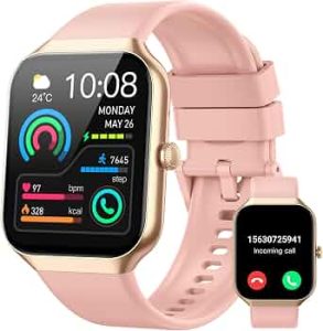 Jugeman Smart Watch for Women, 1.96″ HD 2026 Smartwatch (Answer/Make Call) with Heart Rate/Sleep Monitor/Pedometer Fitness Watch 113+ Sport Modes, IP68 Waterproof Activity Tracker for Android iOS