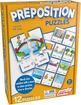 Junior Learning Preposition Puzzles – 12 Sets of 4-Piece Jigsaws