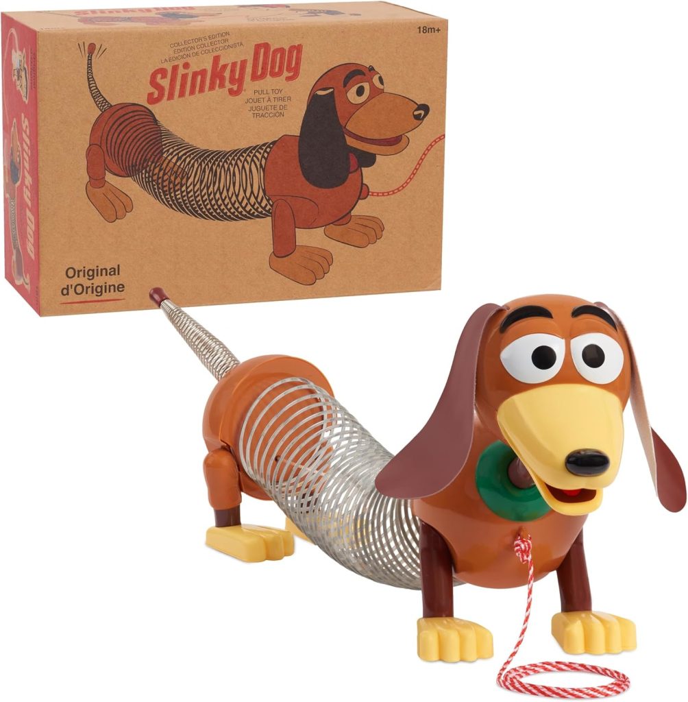 Just Play Retro Slinky Dog Pull Toy, Original Walking Spring Toy