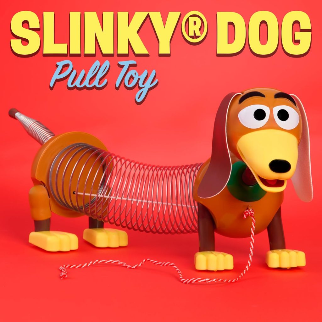 Just Play Retro Slinky Dog Pull Toy, Original Walking Spring Toy