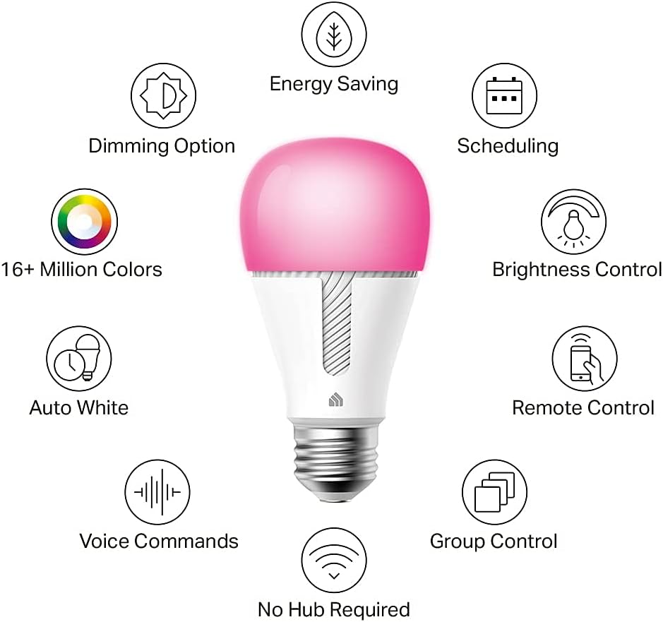 Kasa Smart Light Bulbs KL135P2, 1000LM, Dimmable Smart WiFi Light Bulb, A19