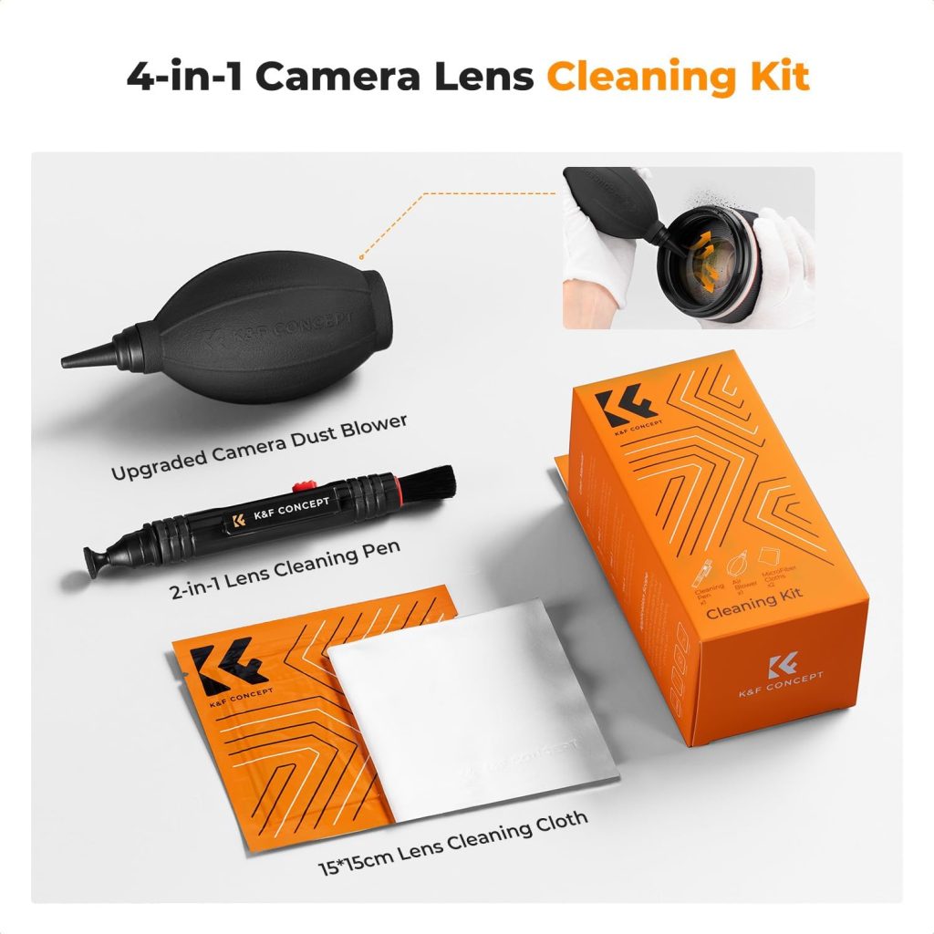 K&F CONCEPT 4 in 1 Camera Lens Cleaning Kit for Photography Beginner