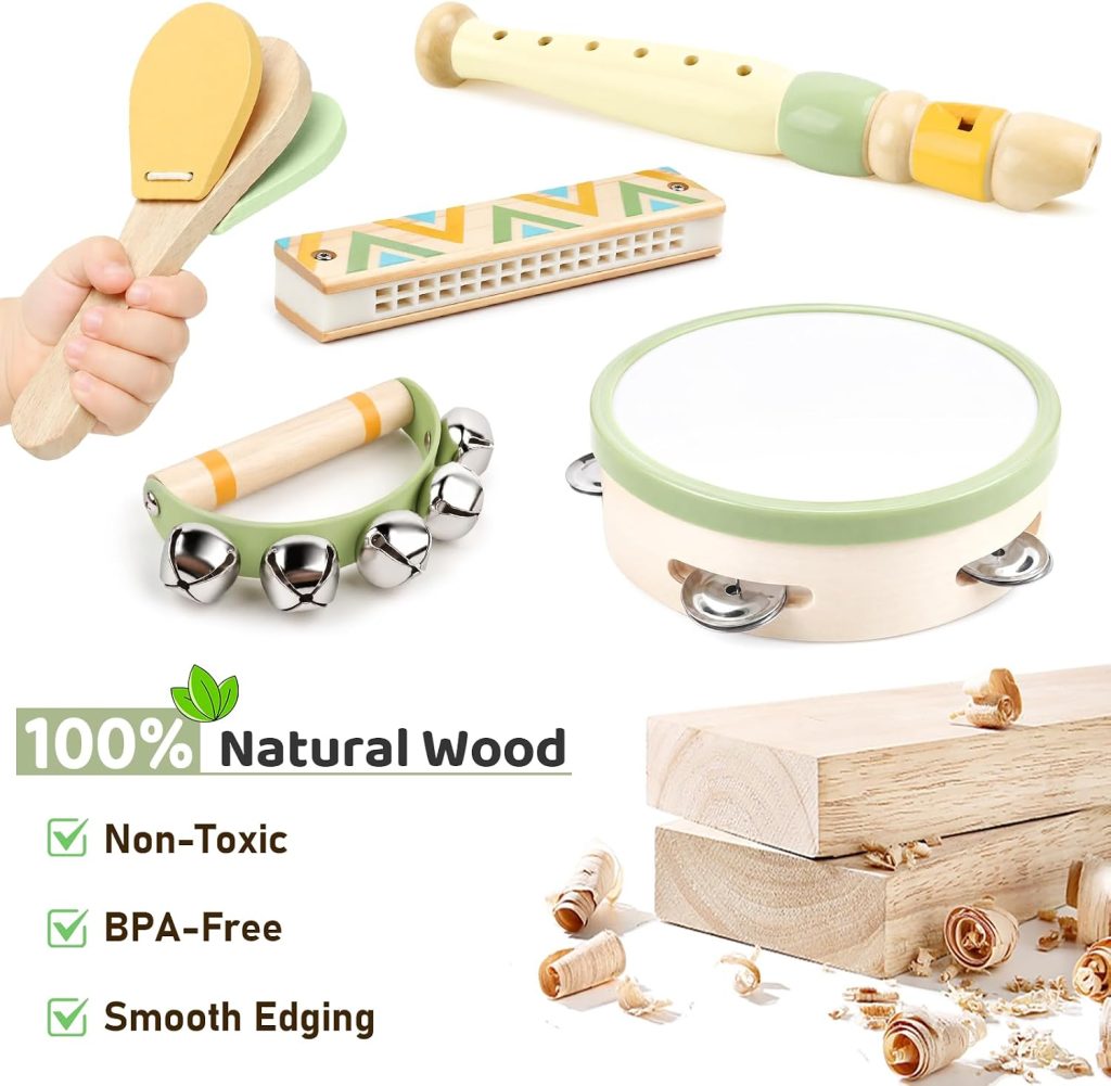 Kids Guitar Set – 8 in 1 Toddler Montessori Musical Instruments