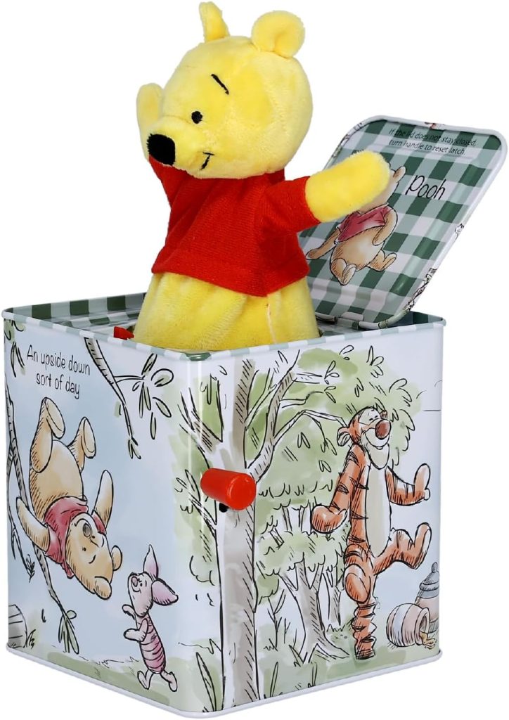 KIDS PREFERRED Disney Baby Winnie The Pooh Jack-in-The-Box – Musical Toy for Babies Multi ,6.5″