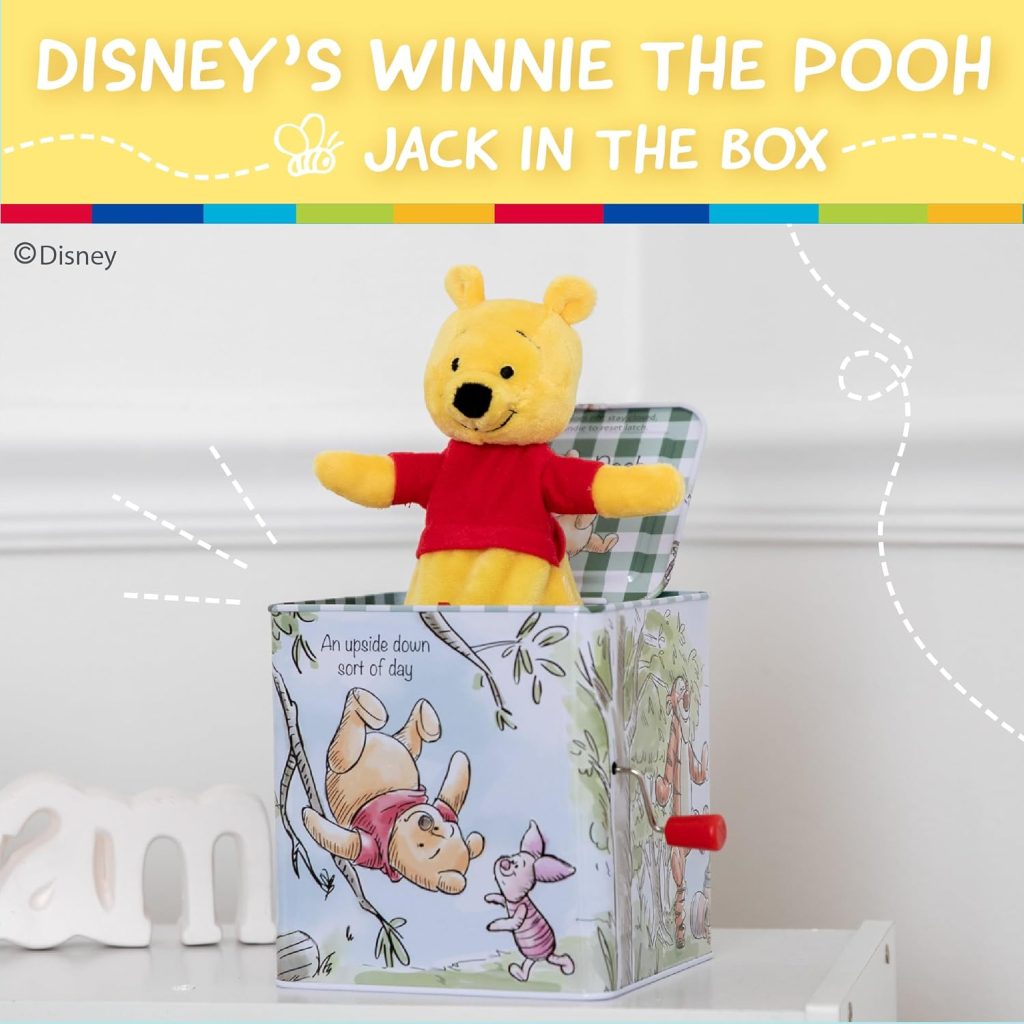 KIDS PREFERRED Disney Baby Winnie The Pooh Jack-in-The-Box – Musical Toy for Babies Multi ,6.5″