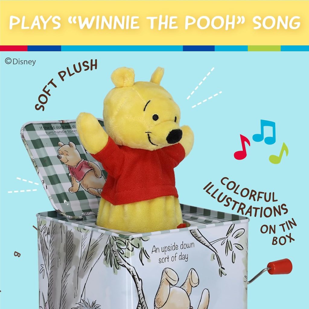 KIDS PREFERRED Disney Baby Winnie The Pooh Jack-in-The-Box – Musical Toy for Babies Multi ,6.5″