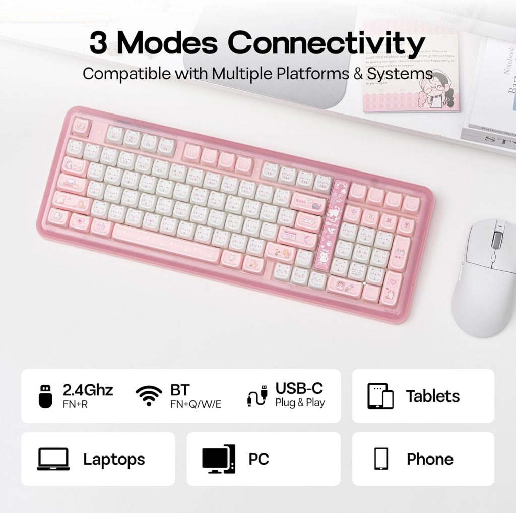 KiiBoom Phantom98 Lite 96% Wireless Mechanical Gaming Keyboard, VIA Custom