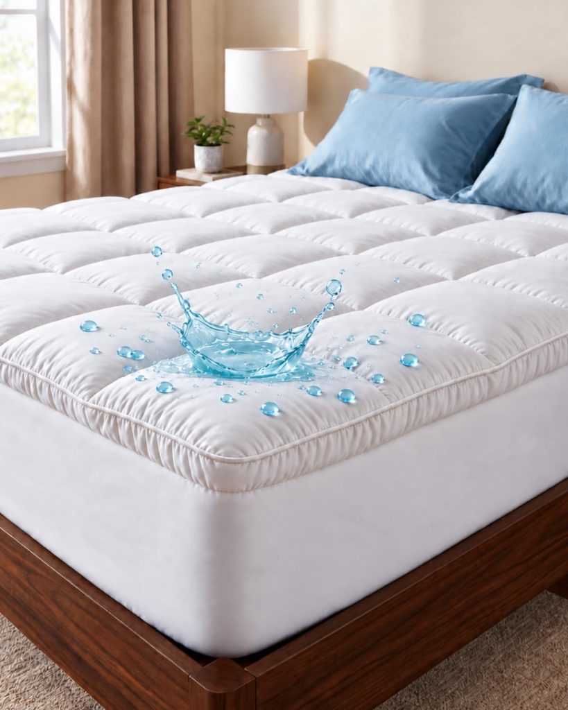 King Size Mattress Pad Protector – 100% Viscose Derived from Bamboo – White