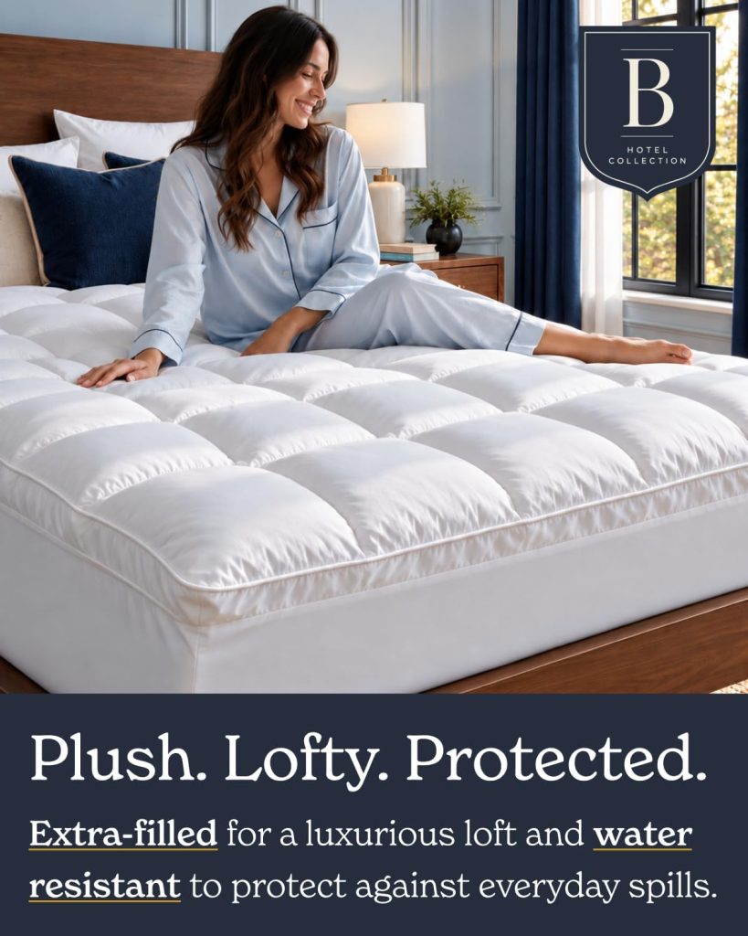 King Size Mattress Pad Protector – 100% Viscose Derived from Bamboo – White