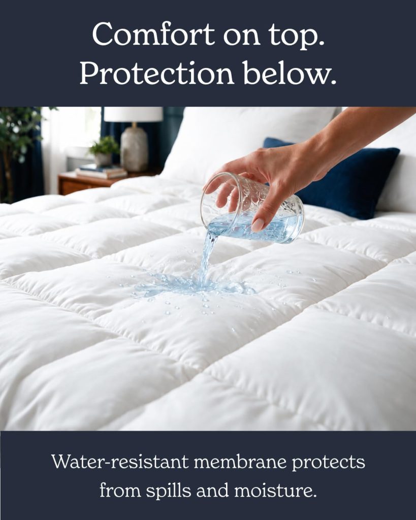 King Size Mattress Pad Protector – 100% Viscose Derived from Bamboo – White