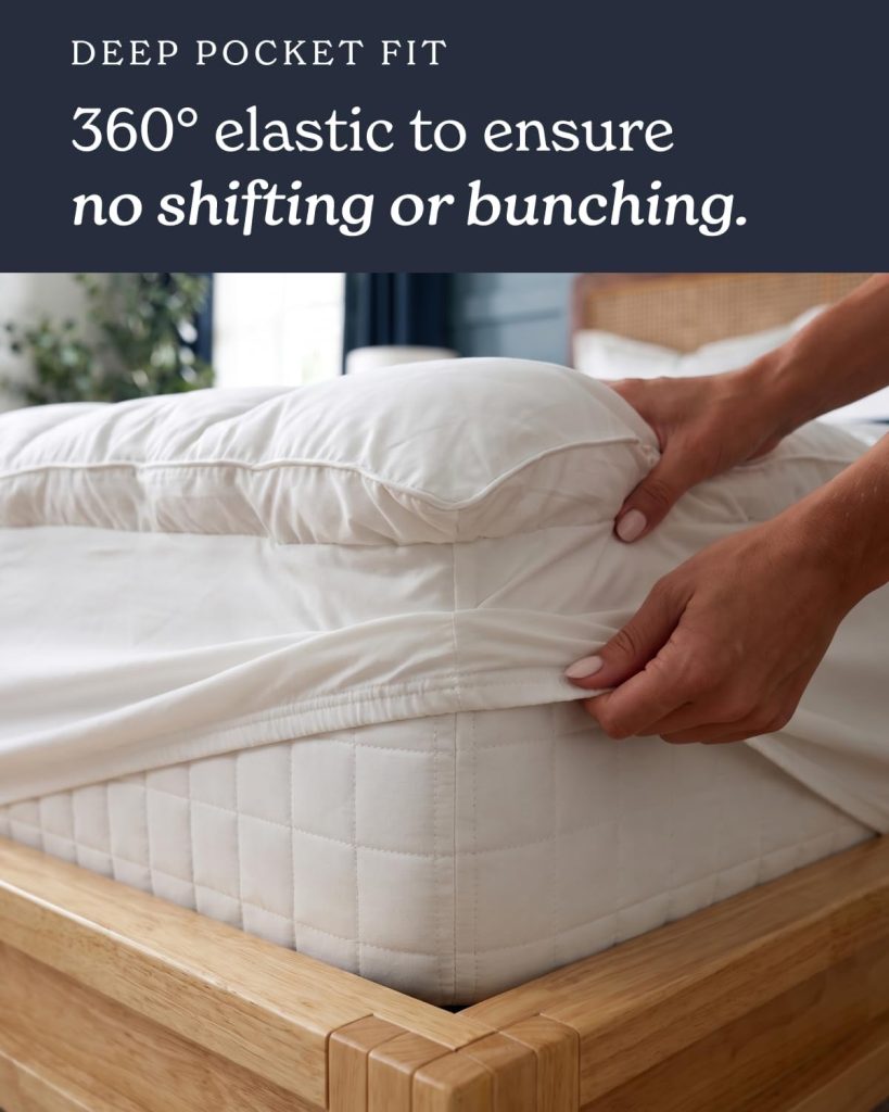 King Size Mattress Pad Protector – 100% Viscose Derived from Bamboo – White