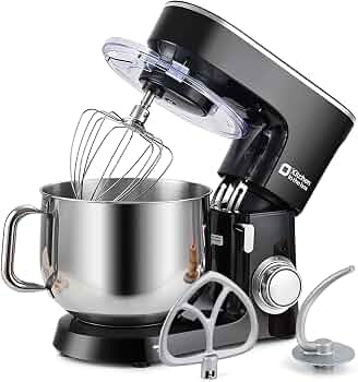 Kitchen in the box Stand Mixer 8.5 QT, 900 Watt Heavy Dough Mixer Black