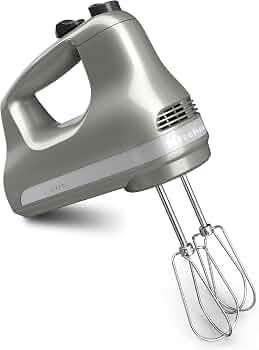 KitchenAid 5 Ultra Power Speed Hand Mixer, KHM512, Contour Silver