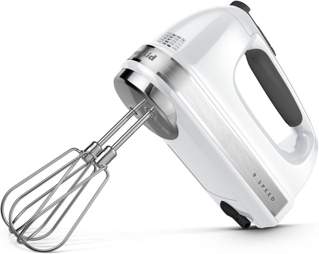 KitchenAid 9 Speed Hand Mixer w/Accessories, KHM926, White