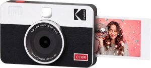 KODAK Mini Shot 2 Retro 2×3 Instant Camera, Photo Printer, 8 Sheets, White
