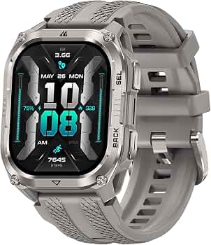 KOSPET Pulse 2 Smart Watch with GPS, 5 ATM/IP69 Waterproof, LED Flashlight