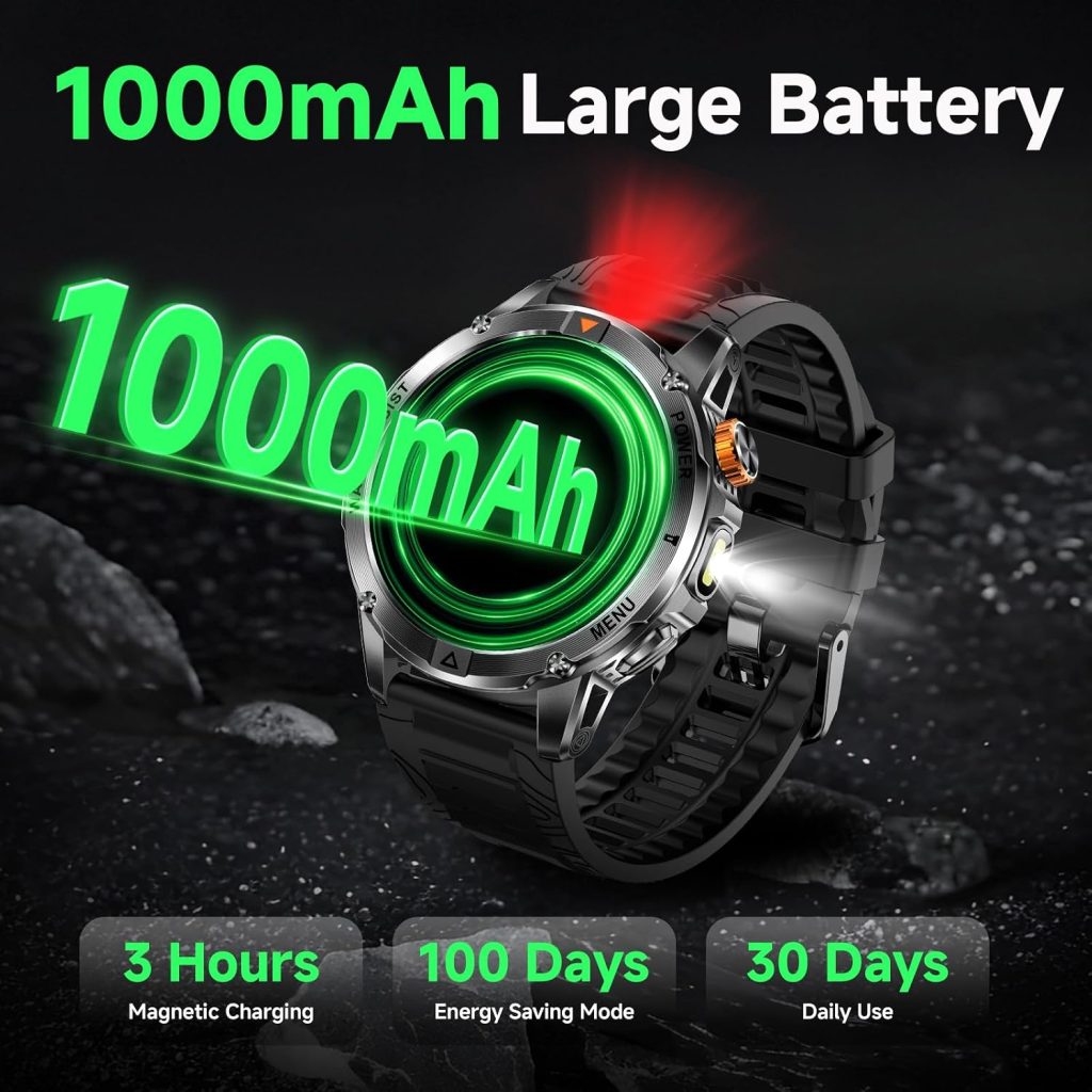 KPEP Smart Watch for Men (Answer/Make Call) – 1.53″ HD Military Smartwatch