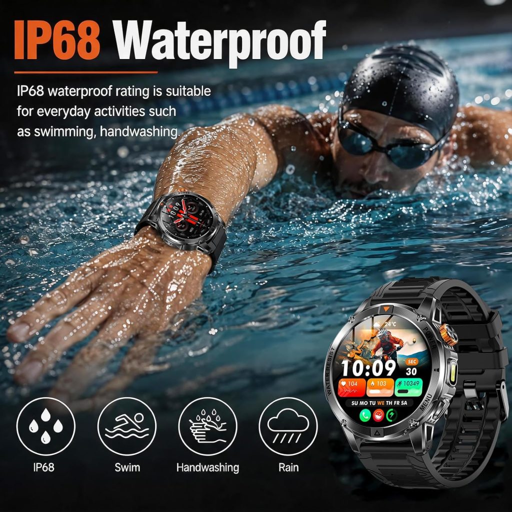 KPEP Smart Watch for Men (Answer/Make Call) – 1.53″ HD Military Smartwatch
