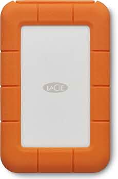 LaCie Rugged USB-C, 4TB, Portable External Hard Drive, Drop, Shock, Dust, Rain Resistant, for Mac & PC (STFR4000800)