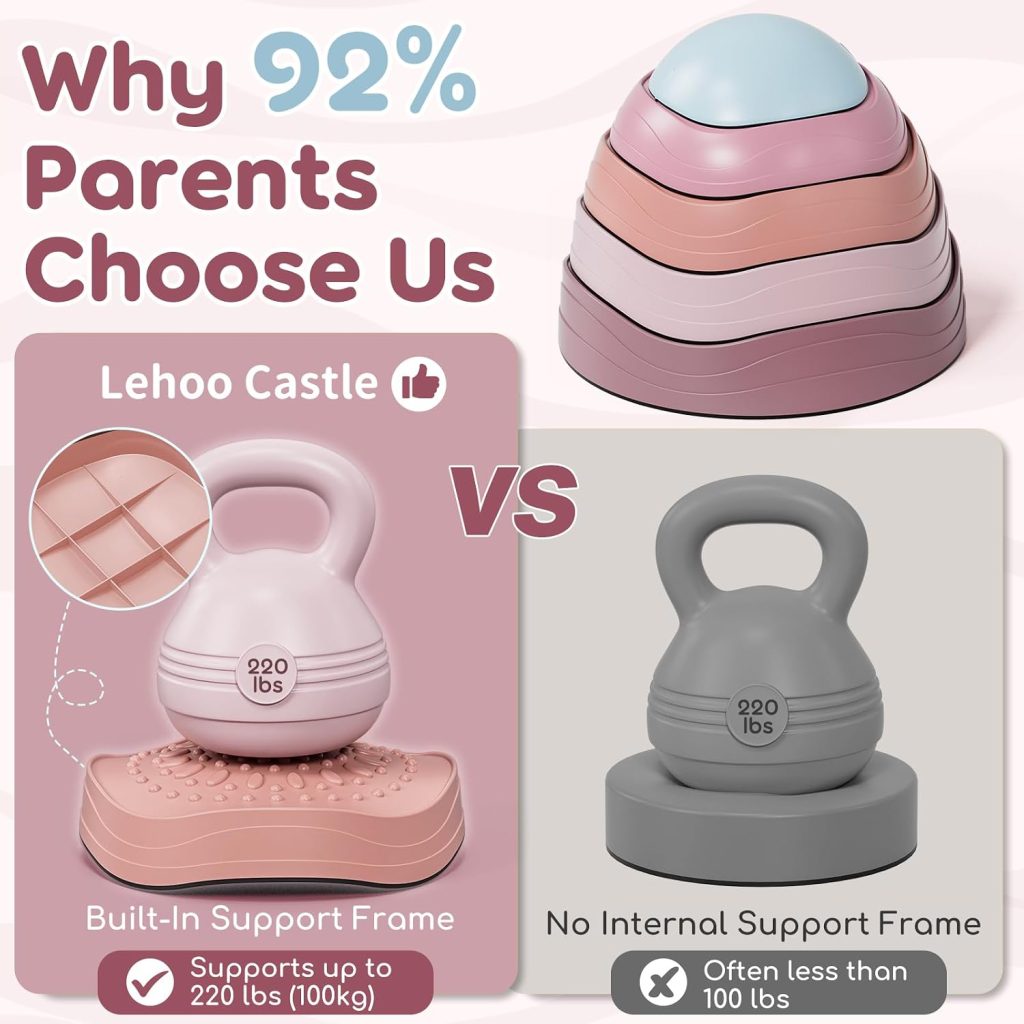 Lehoo Castle Stepping Stones for Kids, Toddler Girl Sensory Outdoor Toys