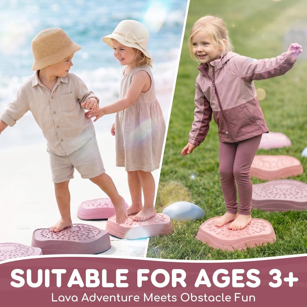 Lehoo Castle Stepping Stones for Kids, Toddler Girl Sensory Outdoor Toys