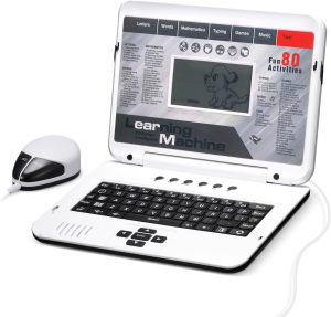 LESHITIAN Kids Laptop – 80 Learning Modes to Learn Alphabet, Words, Mathematics, Play Games and Music – Toy for Children Ages 5+