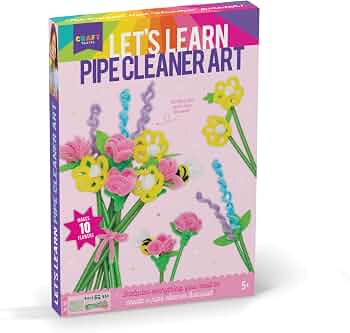 Let’s Learn Pipe Cleaner Art – Thick Pipe Cleaners Craft Supplies – Kids Toys – Art Supplies – Craft Supplies – Beginner to Advance Kit to Make Your Own Flowers, Ages 5+
