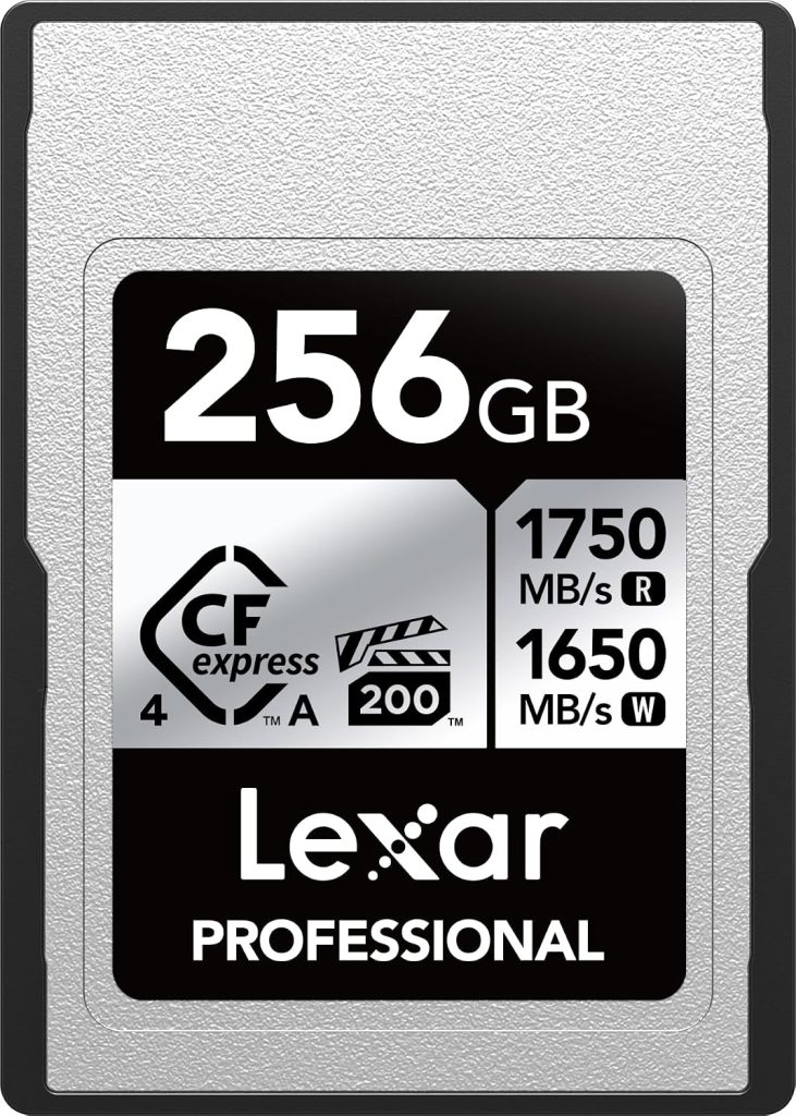 Lexar 256GB CFexpress Type A Silver 4.0 Card, 1750/1650 MB/s, 8K Video
