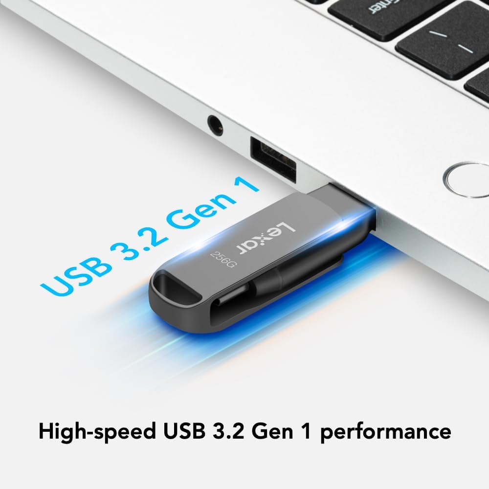 Lexar 512GB JumpDrive D400 Dual Flash Drive, 170MB/s Read, USB-C/A, USB 3.2