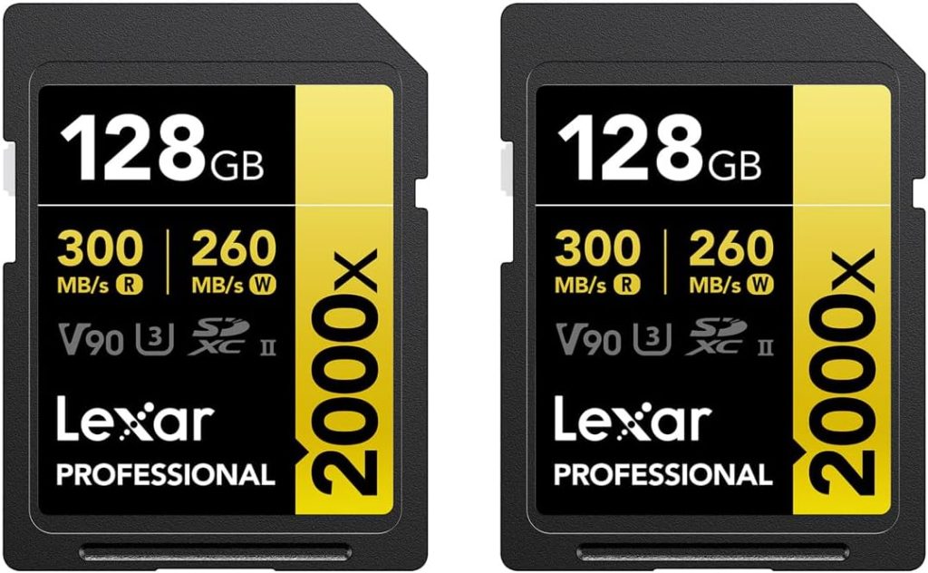 Lexar 64GB 2000x SD Memory Card, 300MB/s Read, 8K, V90, U3, UHS-II