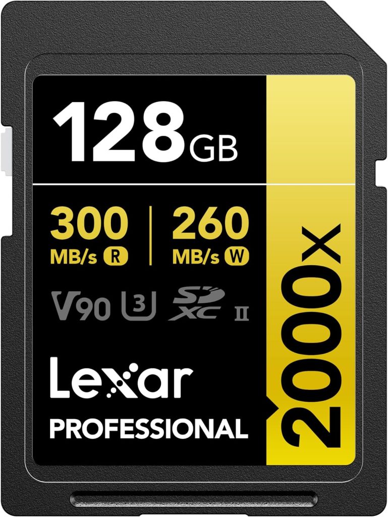 Lexar 64GB 2000x SD Memory Card, 300MB/s Read, 8K, V90, U3, UHS-II