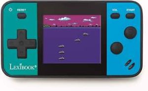 LEXiBOOK Portable Handheld Game Console Cyber Arcade Mini 8 Games, 1.8″ (4.5cm) Color LCD Screen, Gaming Toy for Kids Teenagers, Blue / Black, JL1890