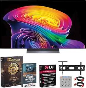 LG 42-Inch OLED evo AI 4K C6 Series Smart TV (2026) a11 AI Processor Gen3, Dolby Vision & Atmos, HDR10, 165Hz OLED42C6PUA Bundle with Deco Essentials Protection + Wall Mount, Cables & Surge Protector