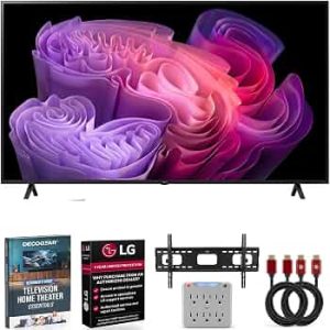 LG 43-Inch Nano 4K UHD AI Smart TV Alpha 7 Gen9 Processor, 4K Super Upscaling, HDR10 Pro, Filmmaker Mode, webOS 26, Game Optimizer, ALLM Bundle with Deco Gear Wall Mount, Surge Protector & Cables
